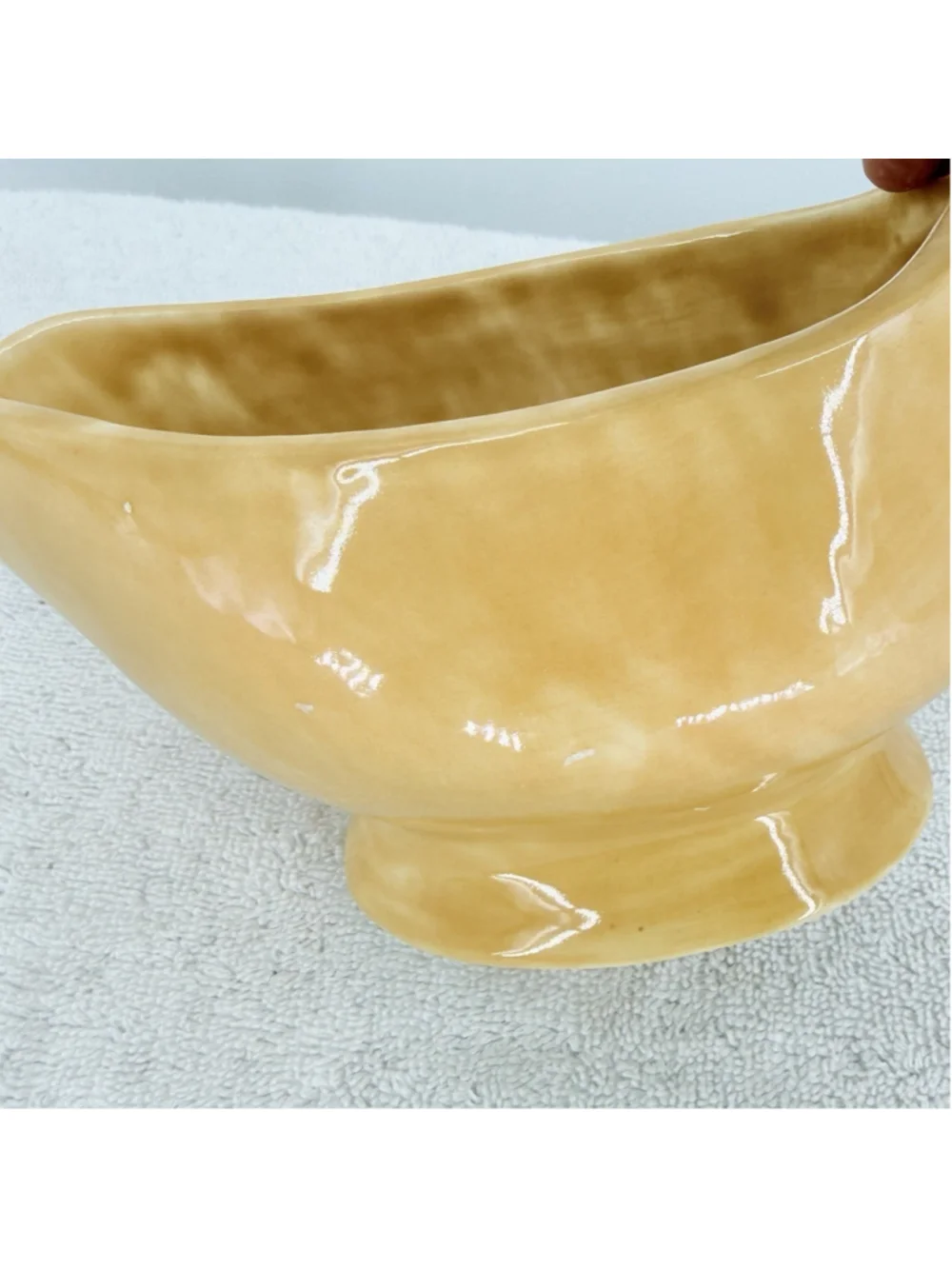 POTTERY BARN SAUSALITO GRAVY/SAUCE BOAT YELLOW AMBER